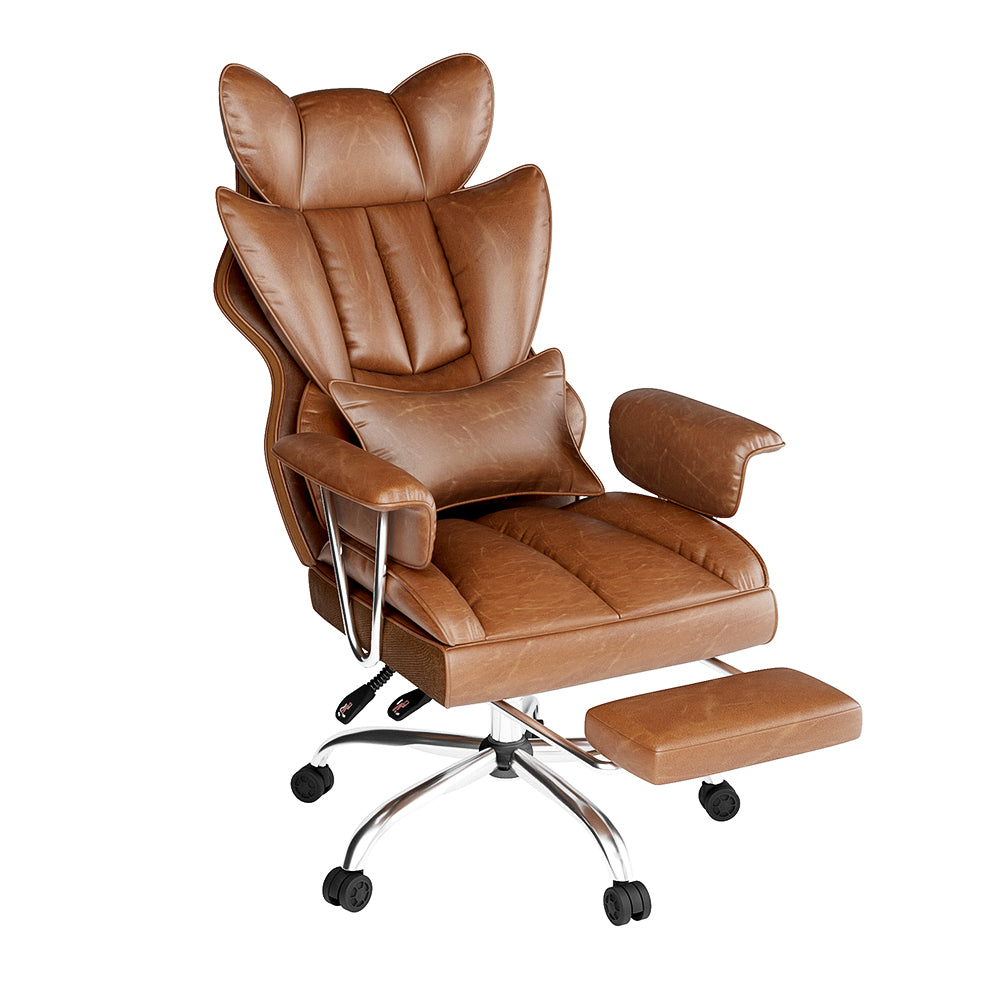 Adjustable leather office chair 