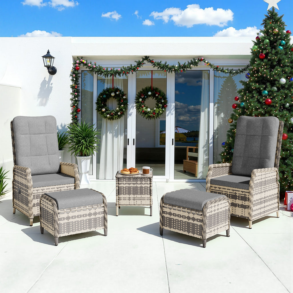 Adjustable 2-seater patio sofa 