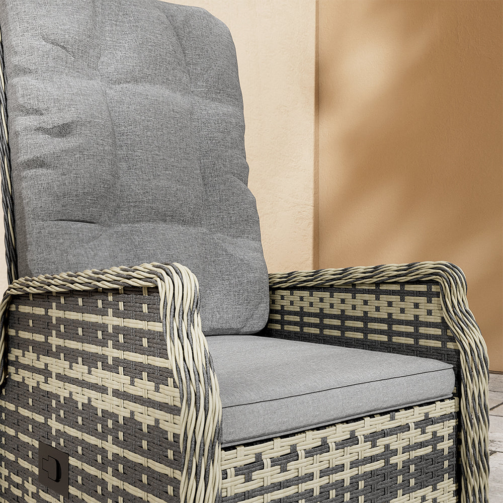 Adjustable 2-seater patio sofa 