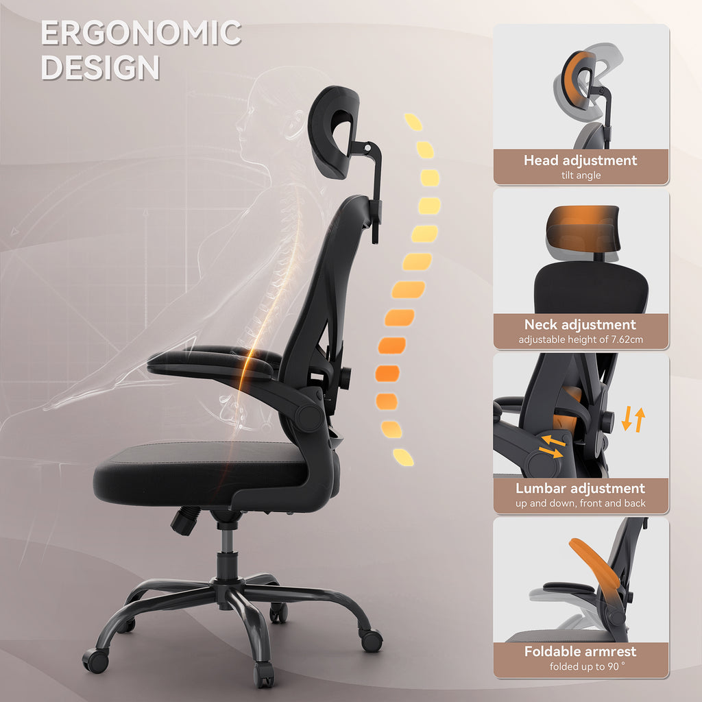 Adjustable mesh office chair