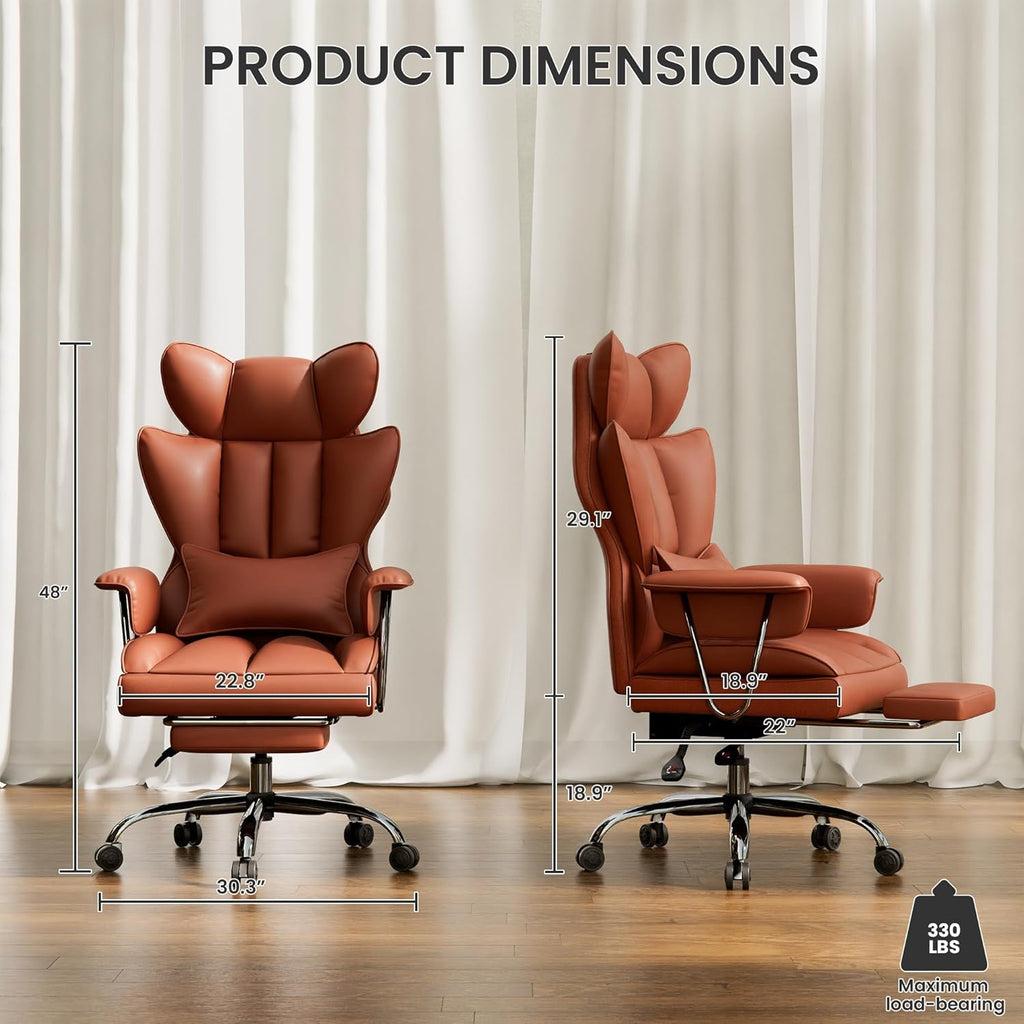ALAULM Office Chair,Ergonomic Desk Chair with Lumbar Support,Adjustable Height,Tilt Function,High Back Computer Chair for Home & Office Use