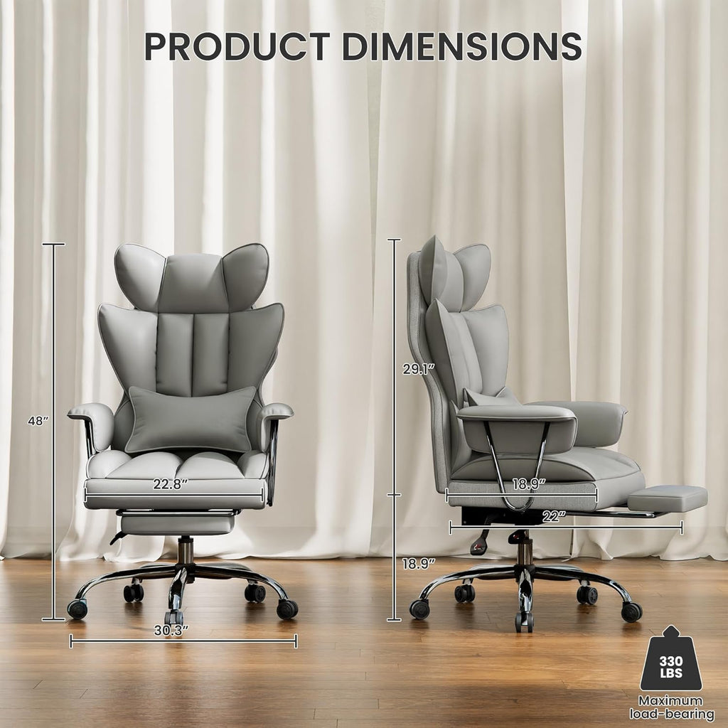 ALAULM Office Chair,Ergonomic Desk Chair with Lumbar Support,Adjustable Height,Tilt Function,High Back Computer Chair for Home & Office Use