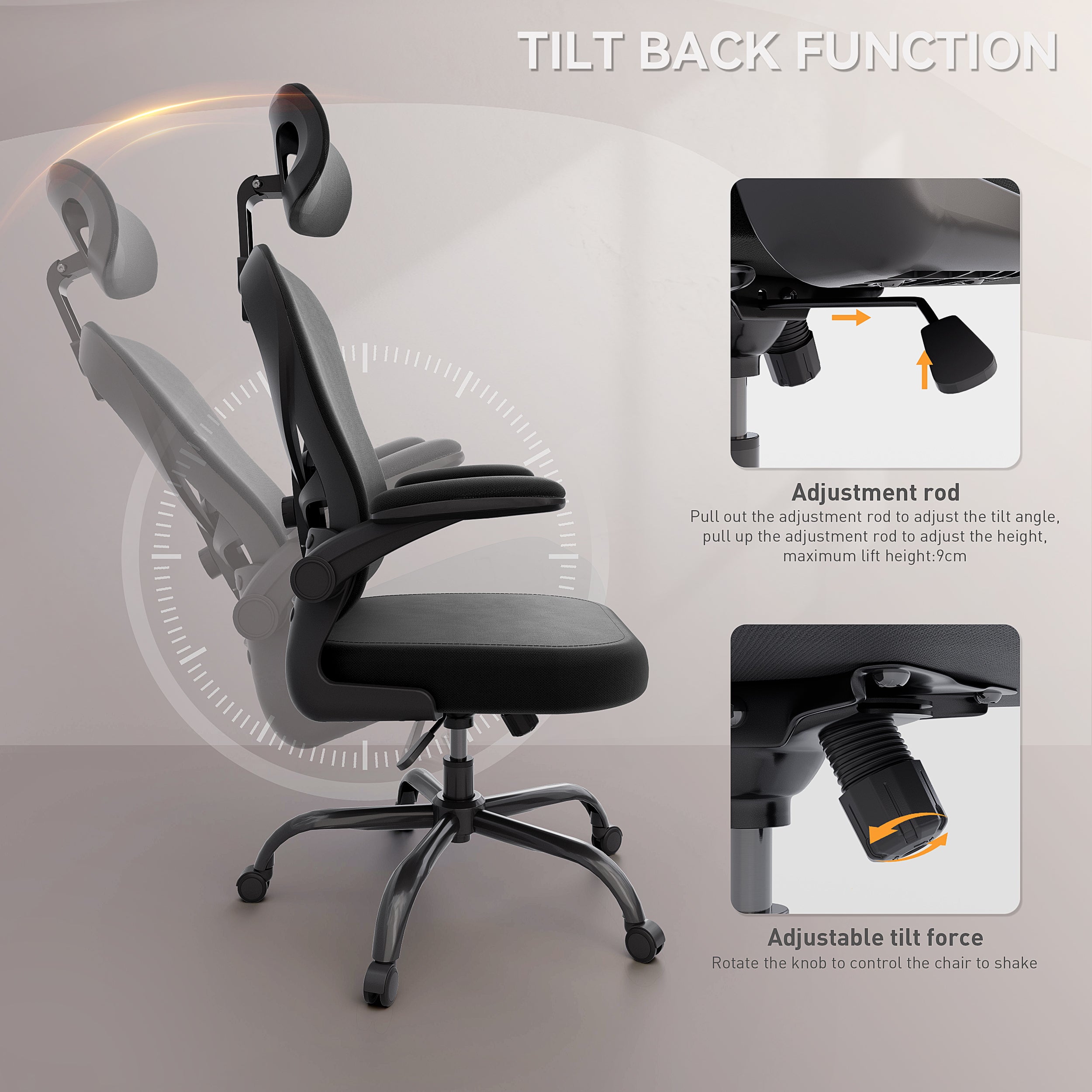 Adjustable mesh office chair