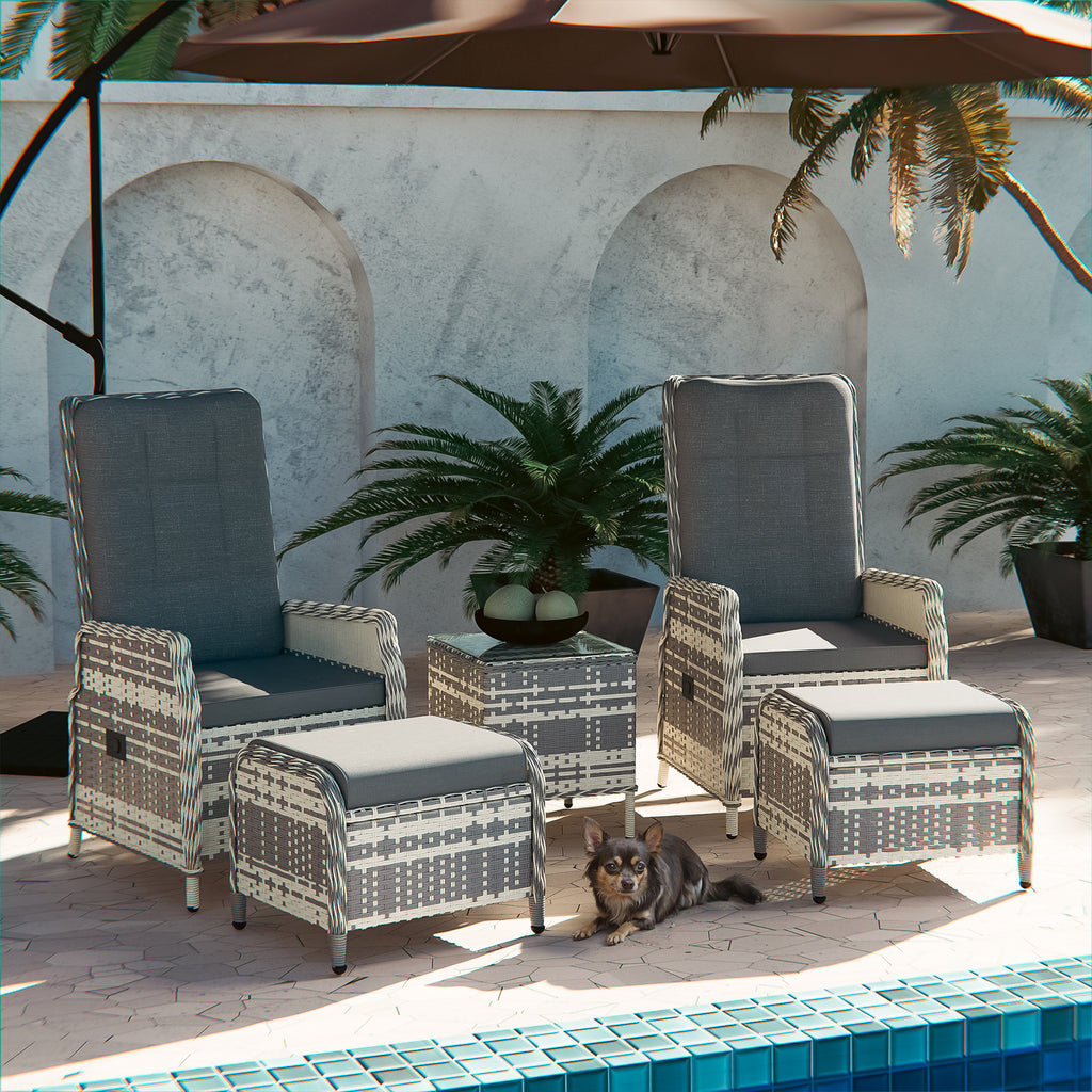 Adjustable 2-seater patio sofa 