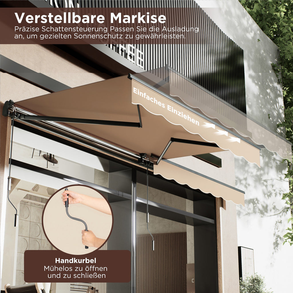 ALAULM Terrassenmarkise einziehbar