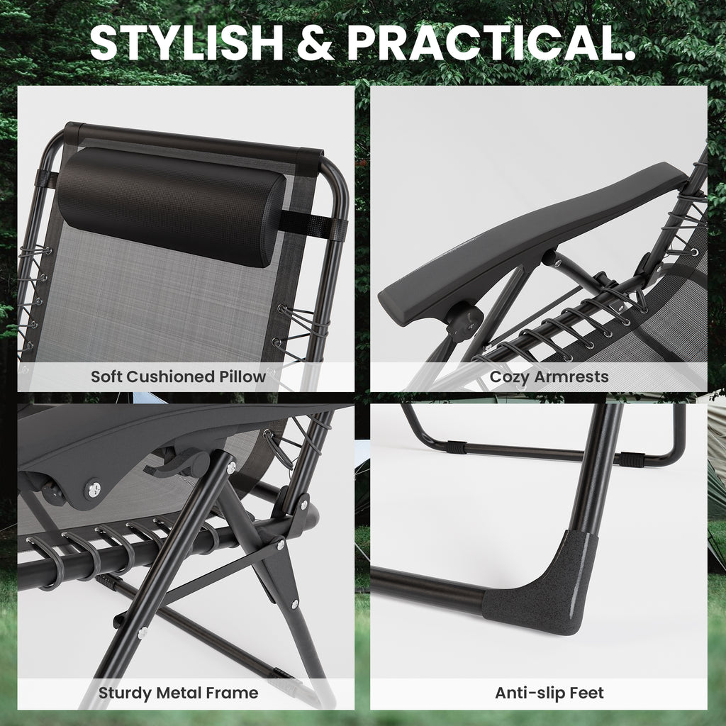 Foldable zero-gravity recliner 