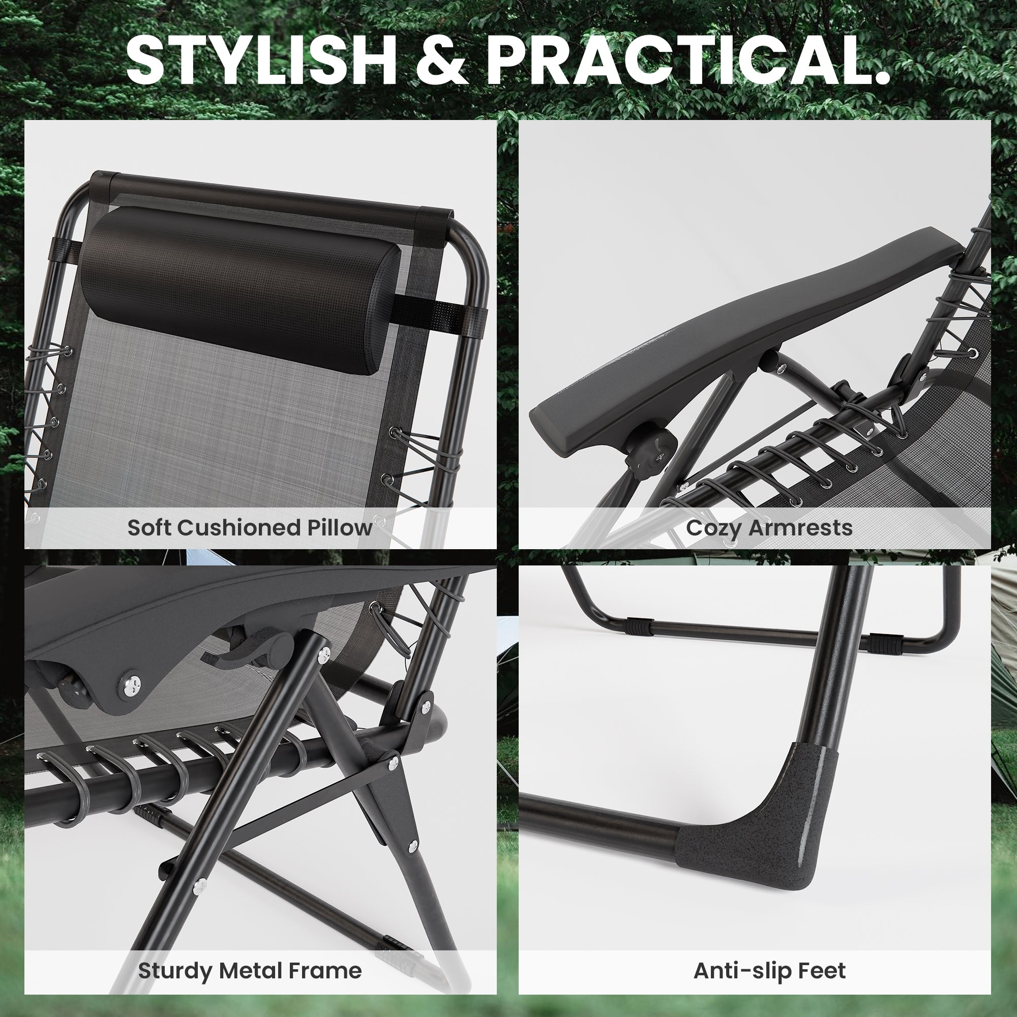 Foldable zero-gravity recliner 