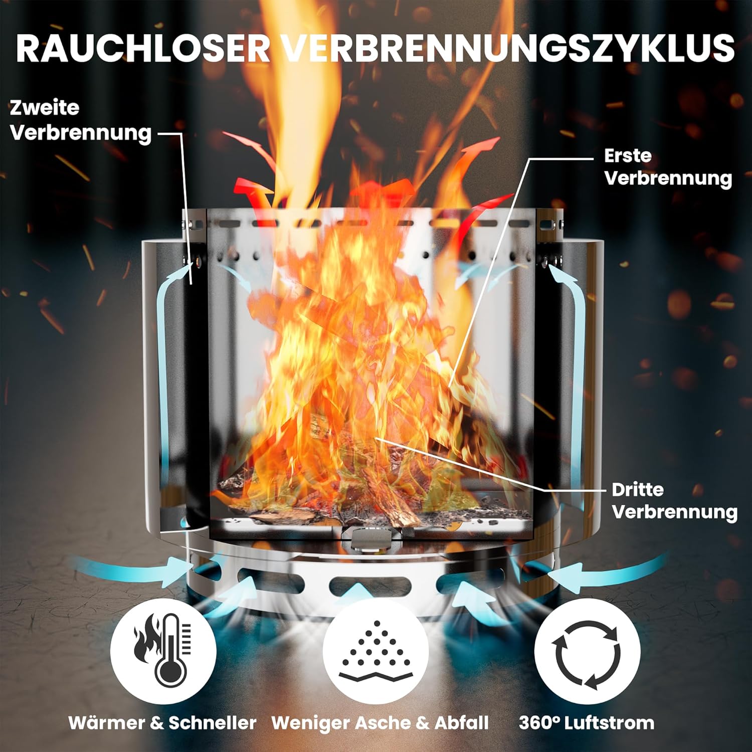 48 cm smokeless fire bowl 