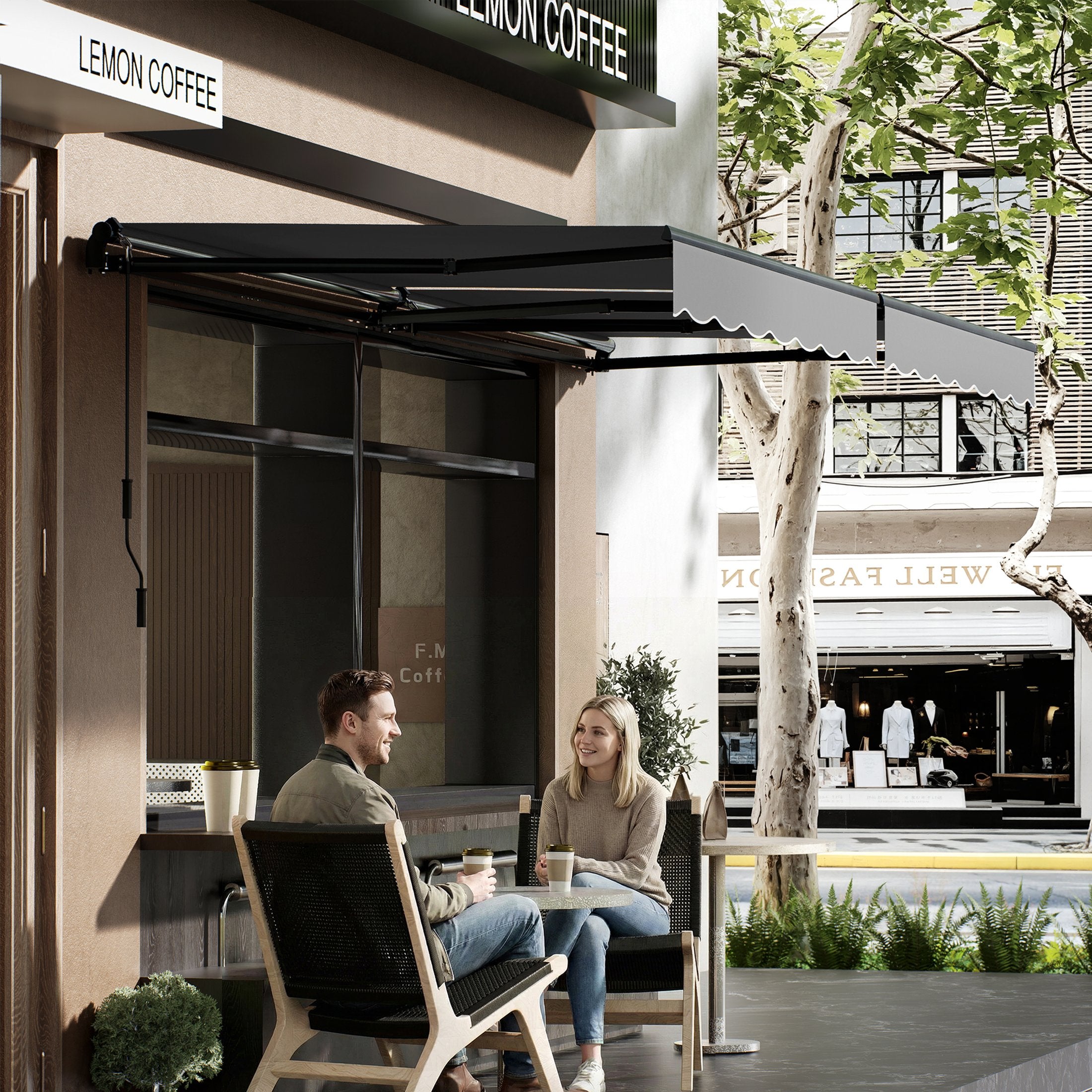 ALAULM Terrassenmarkise einziehbar