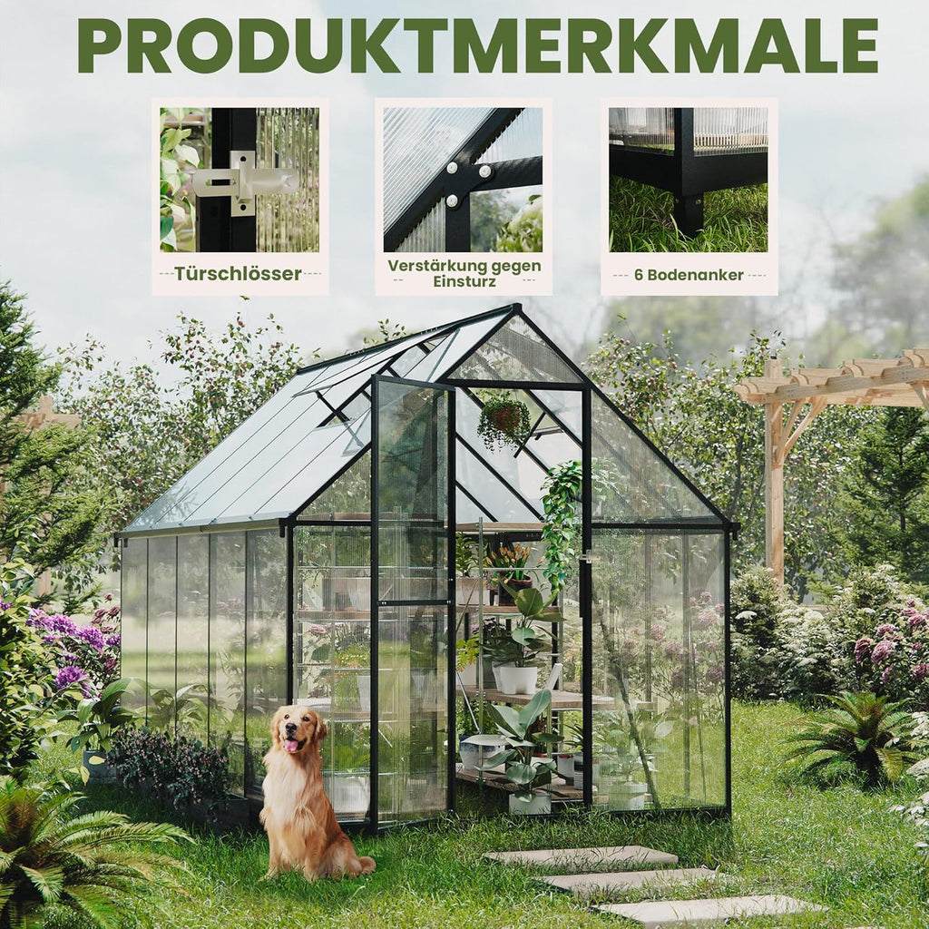 ALAULM Polycarbonate Greenhouse