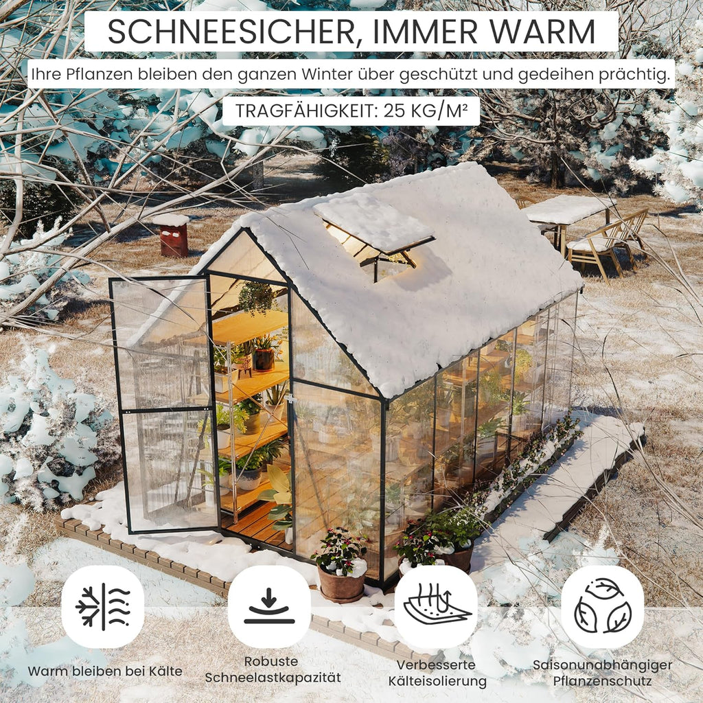 ALAULM Polycarbonate Greenhouse