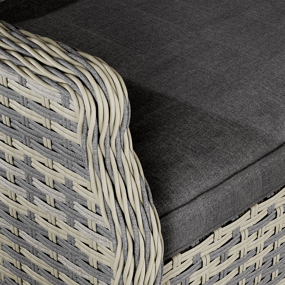 Adjustable 2-seater patio sofa 