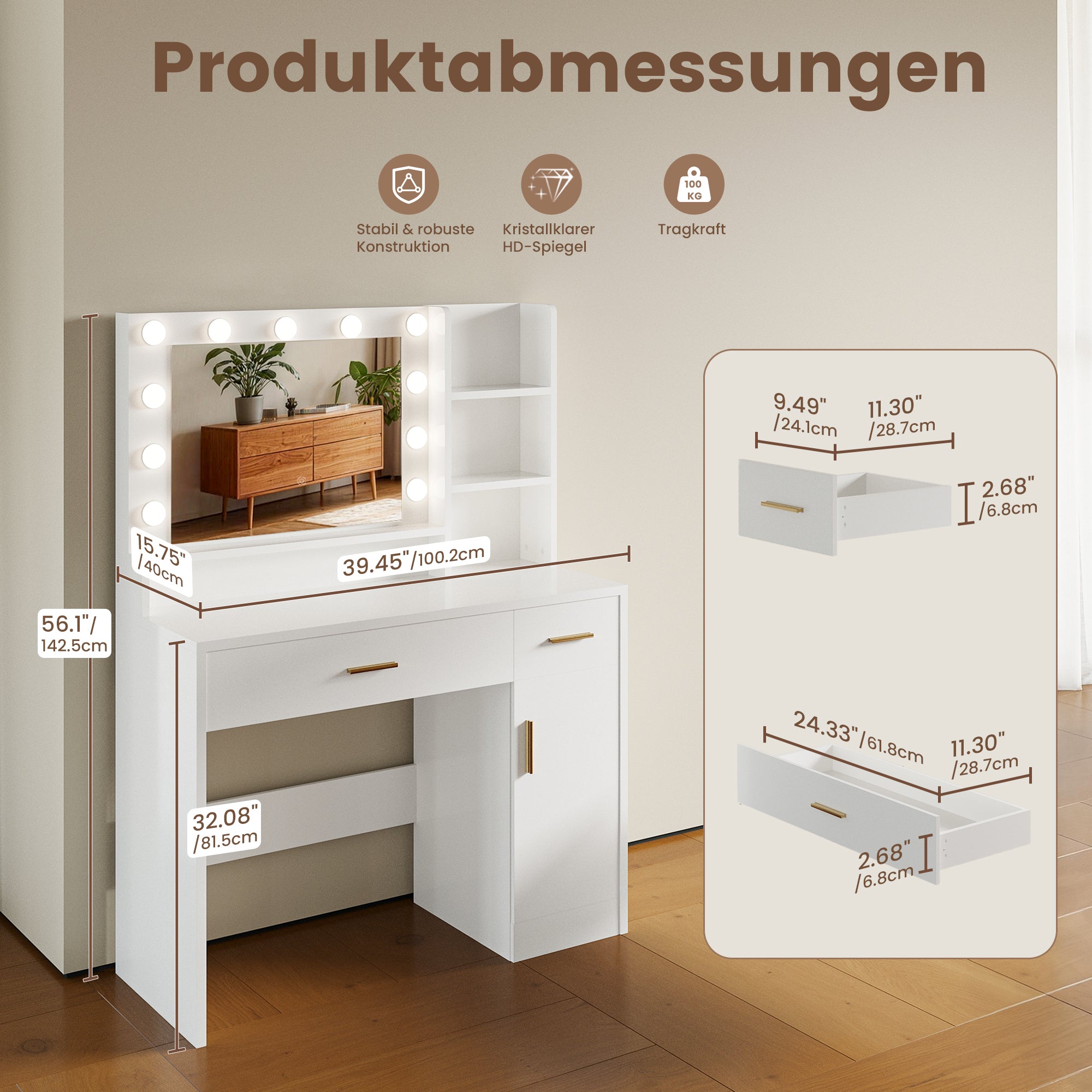 ALAULM Dressing Table