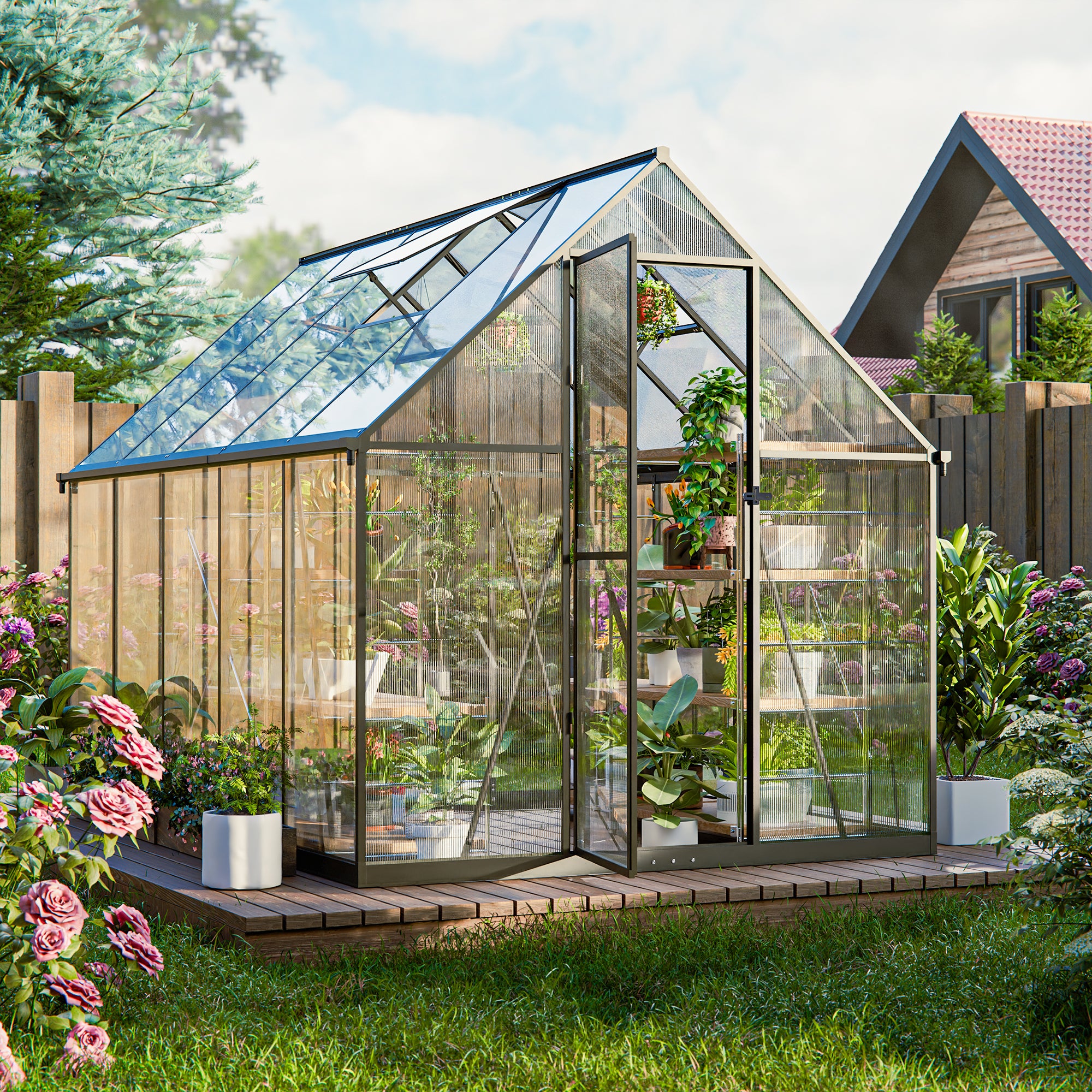 ALAULM Polycarbonate Greenhouse