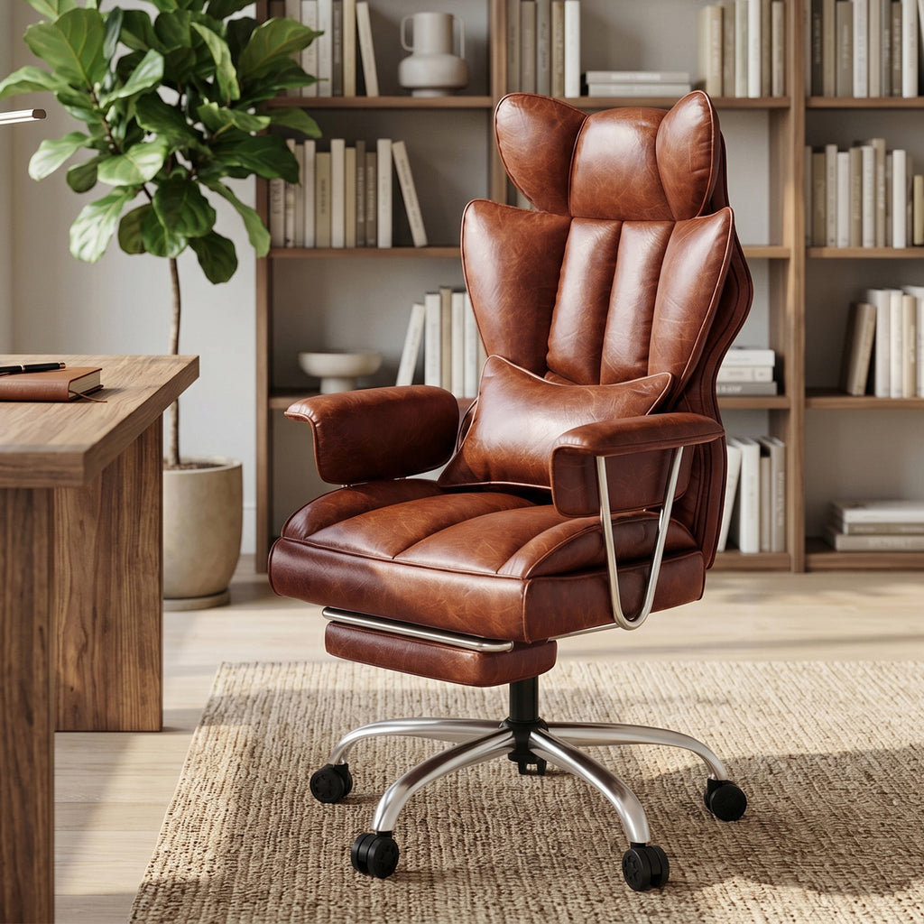 ALAULM Office Chair,Ergonomic Desk Chair with Lumbar Support,Adjustable Height,Tilt Function,High Back Computer Chair for Home & Office Use