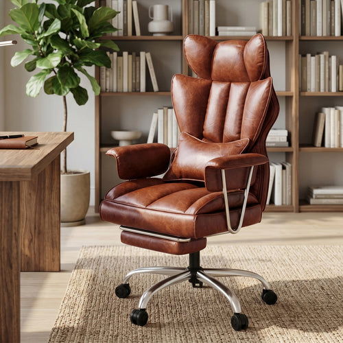 ALAULM Office Chair,Ergonomic Desk Chair with Lumbar Support,Adjustable Height,Tilt Function,High Back Computer Chair for Home & Office Use