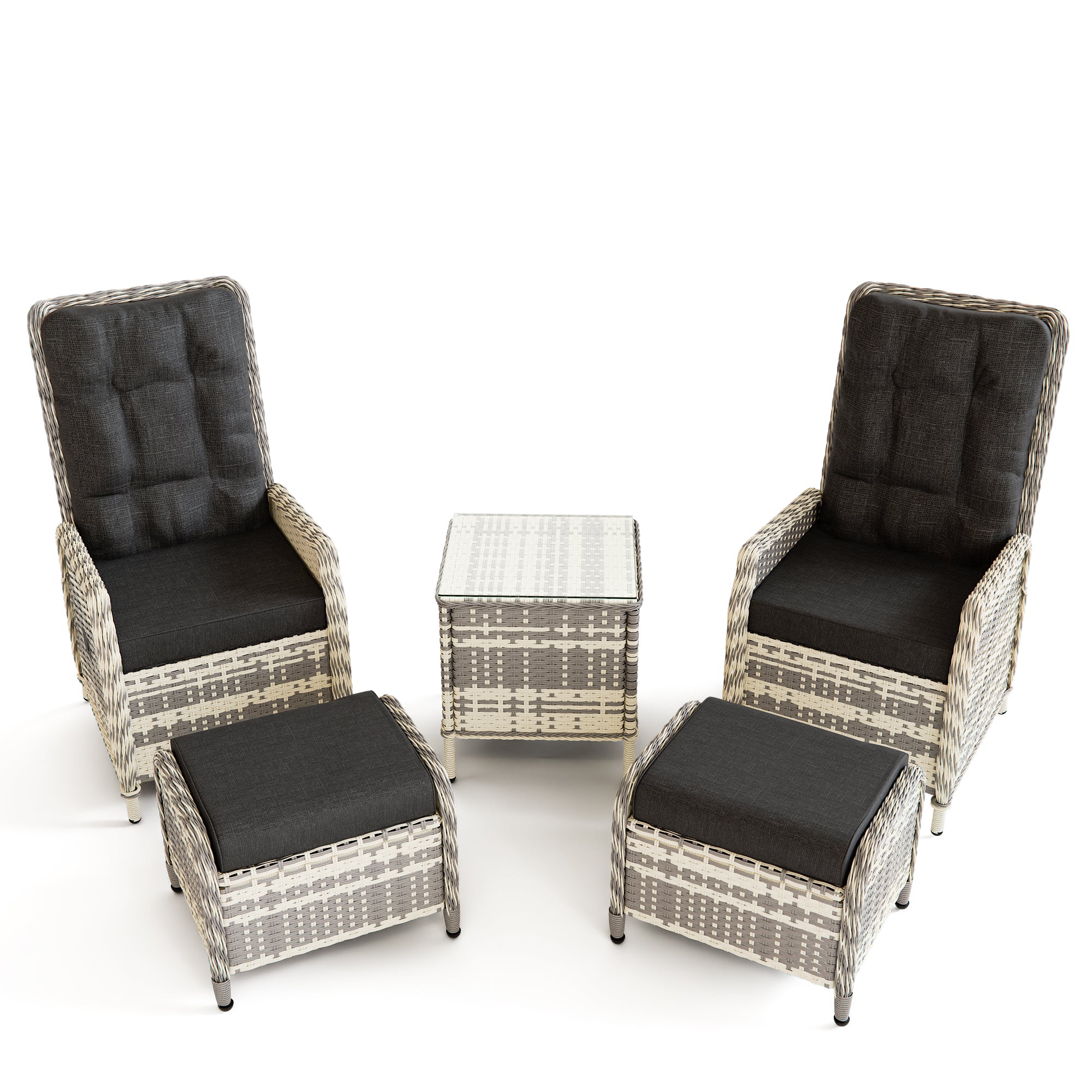 Adjustable 2-seater patio sofa 