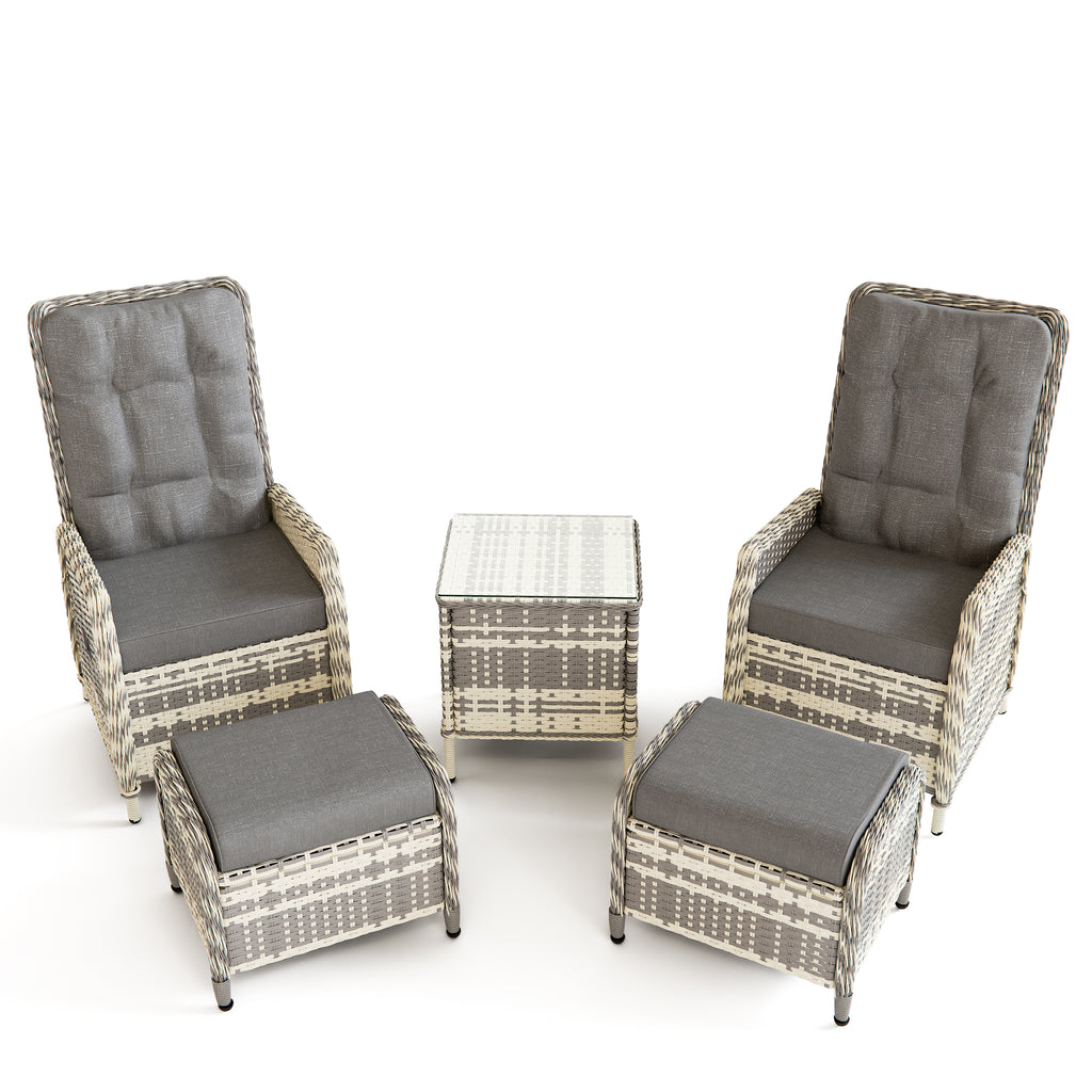 Adjustable 2-seater patio sofa 