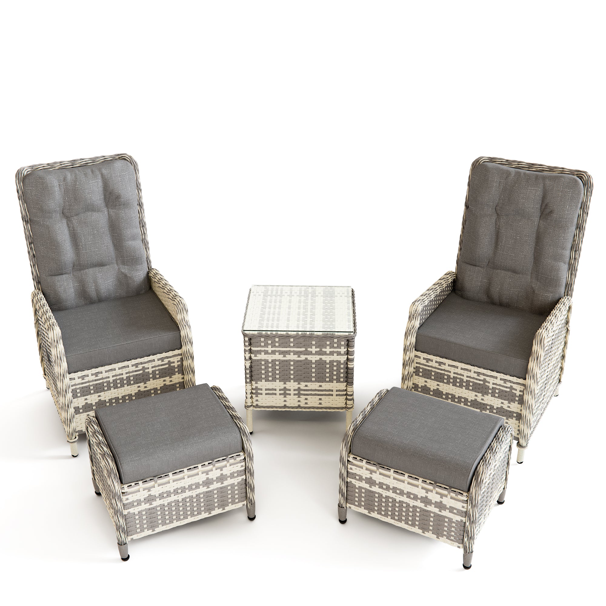 Adjustable 2-seater patio sofa 