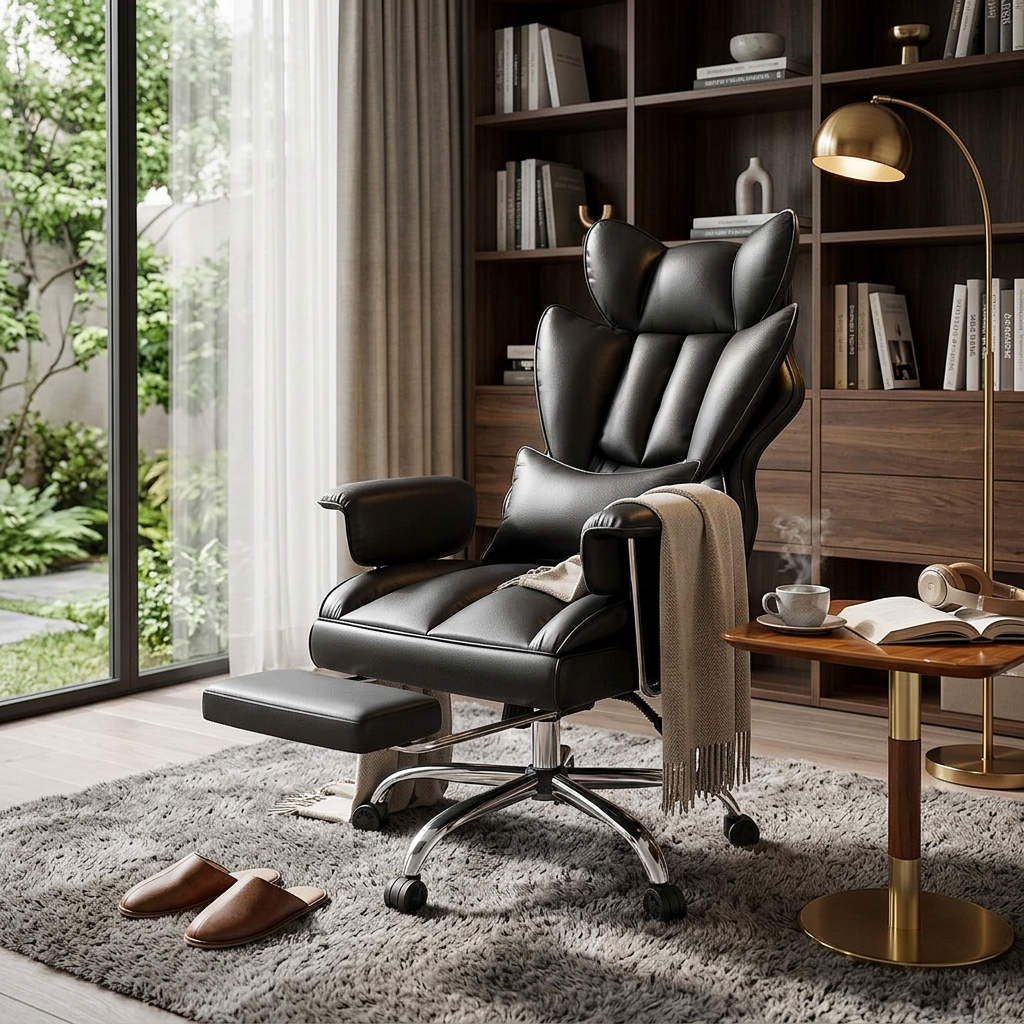 ALAULM Office Chair,Ergonomic Desk Chair with Lumbar Support,Adjustable Height,Tilt Function,High Back Computer Chair for Home & Office Use